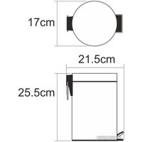 Мусорное ведро Wasserkraft K-633 Light Bronze