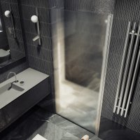 Душевая дверь MaybahGlass 198x60 MGD-453-5 (сатин стекло/хром матовый)