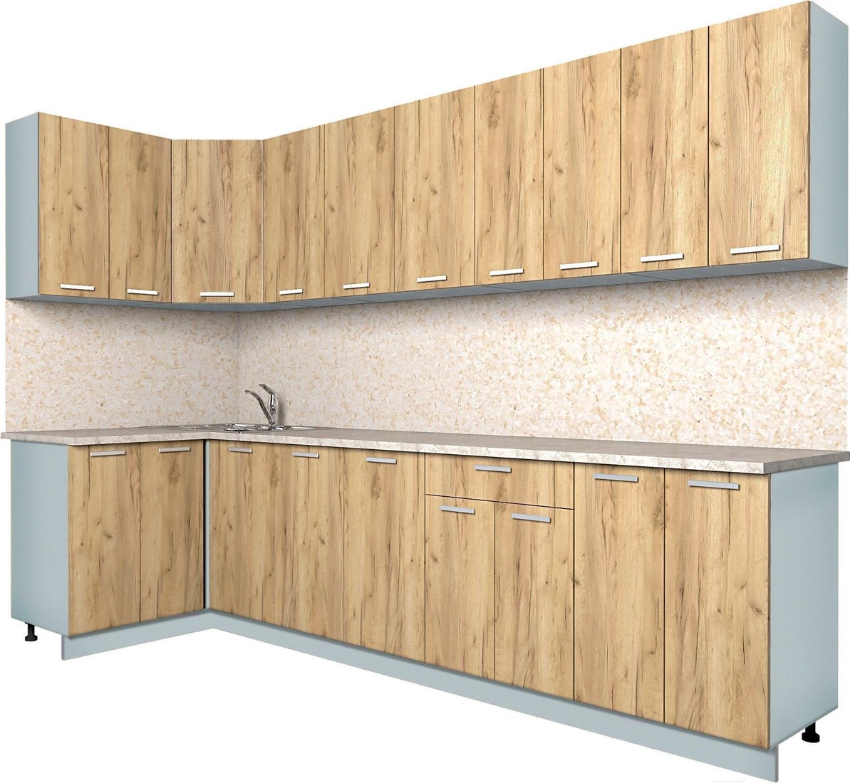 

Готовая кухня Интерлиния Мила Лайт 1.2x3.0 (дуб золотой)