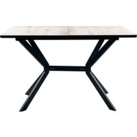 Кухонный стол ВВР Миллер (бискайская сосна/черный №3, пластик 120-160/80)