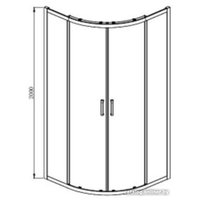 Душевой уголок Aquatek 80x200 AQ ARI RO 08020BL (черный/прозрачное стекло)