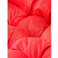 Кресло M-Group Кокос на подставке 11590306 (серый ротанг/красная подушка)