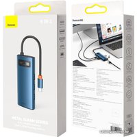 Док-станция Baseus Metal Gleam Series 6-in-1 Multifunctional USB Type C WKWG000003