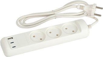 Удлинитель ЭРА U-3-1.5m-USB-W Б0069075