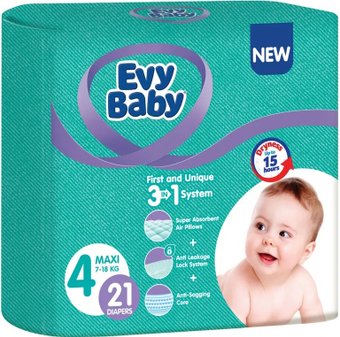 Подгузники Evy Baby Maxi 4 (21 шт)