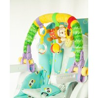 Высокий стульчик ForKiddy Podium Toys 0+ (два чехла +х/б вкладыш, бирюзовый)