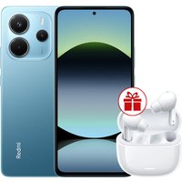 Телефон Xiaomi Redmi Note 14 8GB/256GB международная версия (синий) + наушники Xiaomi Redmi Buds 6 Lite (белый) по акции