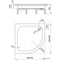Душевой поддон Deante Standard Plus II 80x80 KTU 032B