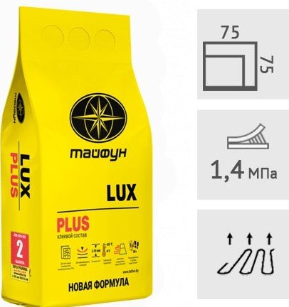 

Клей для плитки Тайфун Lux Plus (5 кг)