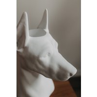 Кашпо К.РАМА Доберман (белый)
