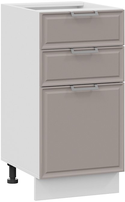 

Шкаф напольный Трия Белладжио 1Н4Я3 (белый/софт капучино)