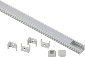 Алюминиевый профиль ЭРА Комплект с накладным анодированным профилем ЭРА 1612 16х12мм 2м CAB261