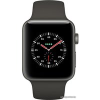 Умные часы Apple Watch Series 3 LTE 42 мм (серый керамический/черный)