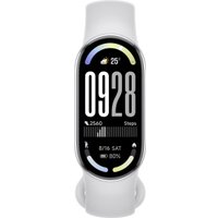 Фитнес-браслет Xiaomi Smart Band 10 M2459B1 (серебристый, с белым силиконовым ремешком, международная версия)