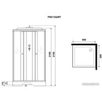 Душевая кабина Niagara Promo P90/13Q/MT 90x90x215