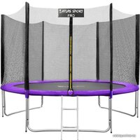 Батут Atlas Sport 252 см - 8ft Pro (с лестницей, внешняя сетка, сливовый)