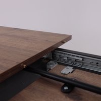 Кухонный стол Мамадома Tirk radial-94 раздвижной 94-126х64 (дуб веллингтон/черный)