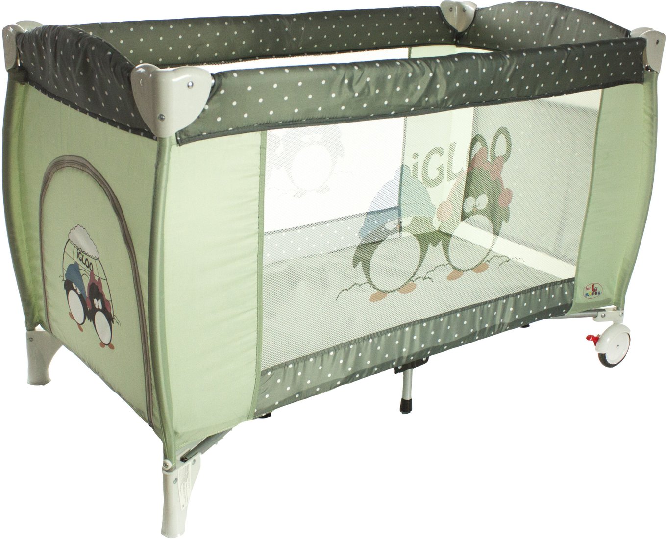 

Манеж-кровать ForKiddy Arena Lux Mini (оливковый с пингвинчиками)