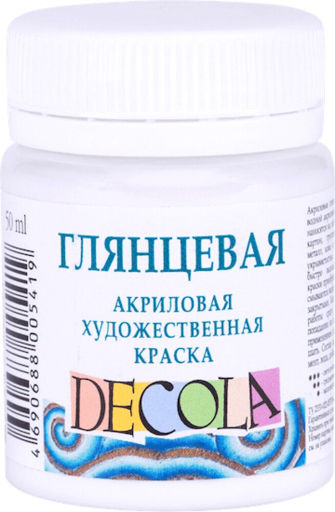 

Акриловая краска Decola 2928104 (50 мл, белый глянцевый)