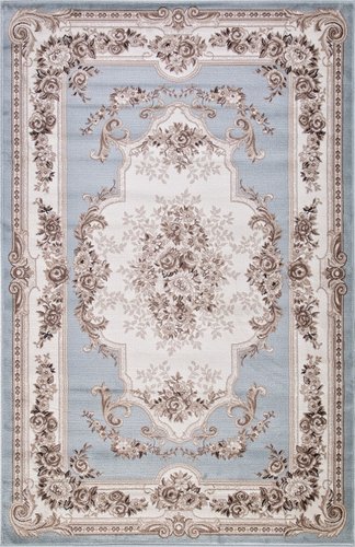 Ковер для жилой комнаты Merinos Valencia Deluxe 4015-STAN-L.BLUE-BROWN (1.5x2.3)