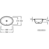 Умывальник Jacob Delafon Vox 56x39 [EYH102]