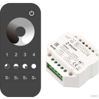 Диммер RGB Arlight Intelligent SMART-SET-TRIAC-601-72-DIM-PD-IN Black (230V, 1x1.5A, x4, ПДУ 10кн, 2.4G) 036199