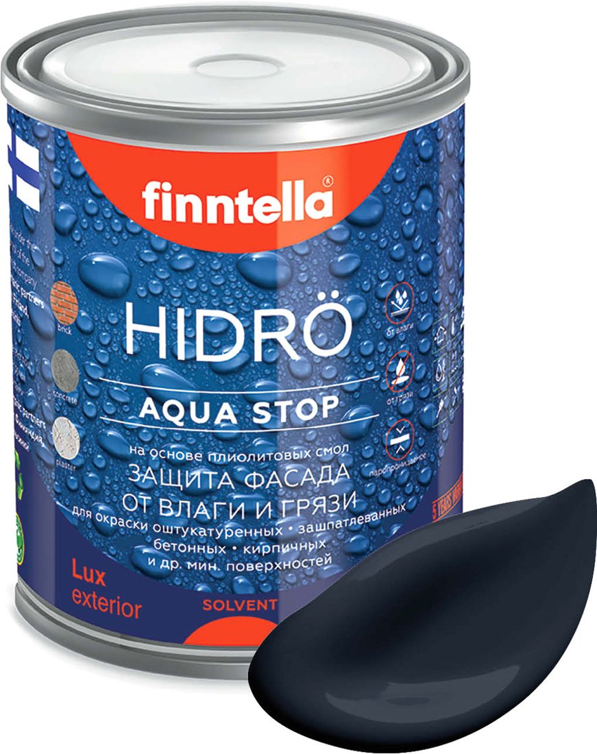 

Краска Finntella Hidro Nevy F-14-1-1-FL001 0.9 л (темно-синий)