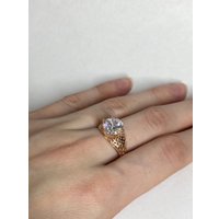 Кольцо Wolves Нежный поцелуй Позолота 1650 (р.19.5, камень белый)