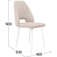 Стул Трия Капри конус Т2 исп.2 (белый муар/велюр бежевый)