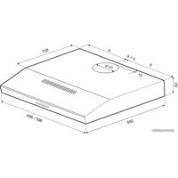 Кухонная вытяжка Krona Ermina 600 PB (белый)