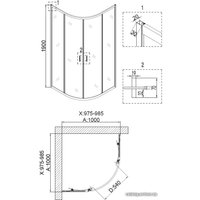 Душевой уголок Niagara NG-6807-08 100x100x190
