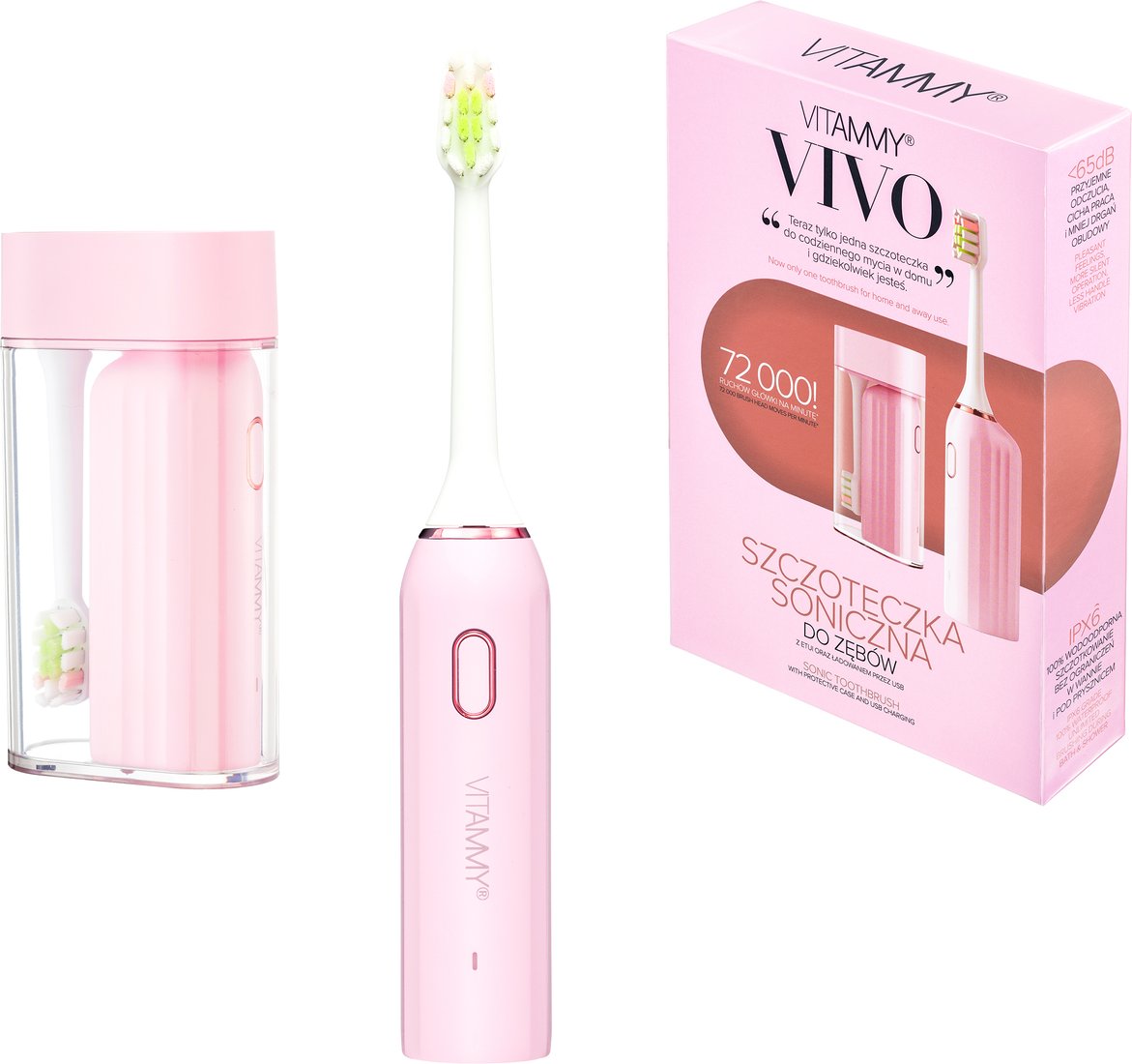 

Электрическая зубная щетка Vitammy Vivo (розовый)