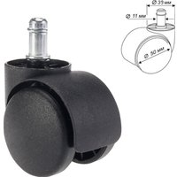 Ролики для кресла Brabix d11 532008 (5шт, пластик черный)