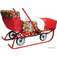 Санки-коляска Русские игрушки Санимобиль Премиум (красный)