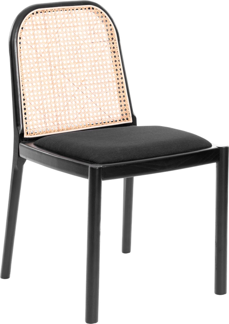 

Стул TetChair Freya дерево вяз/ротанг (черный/черный лен)