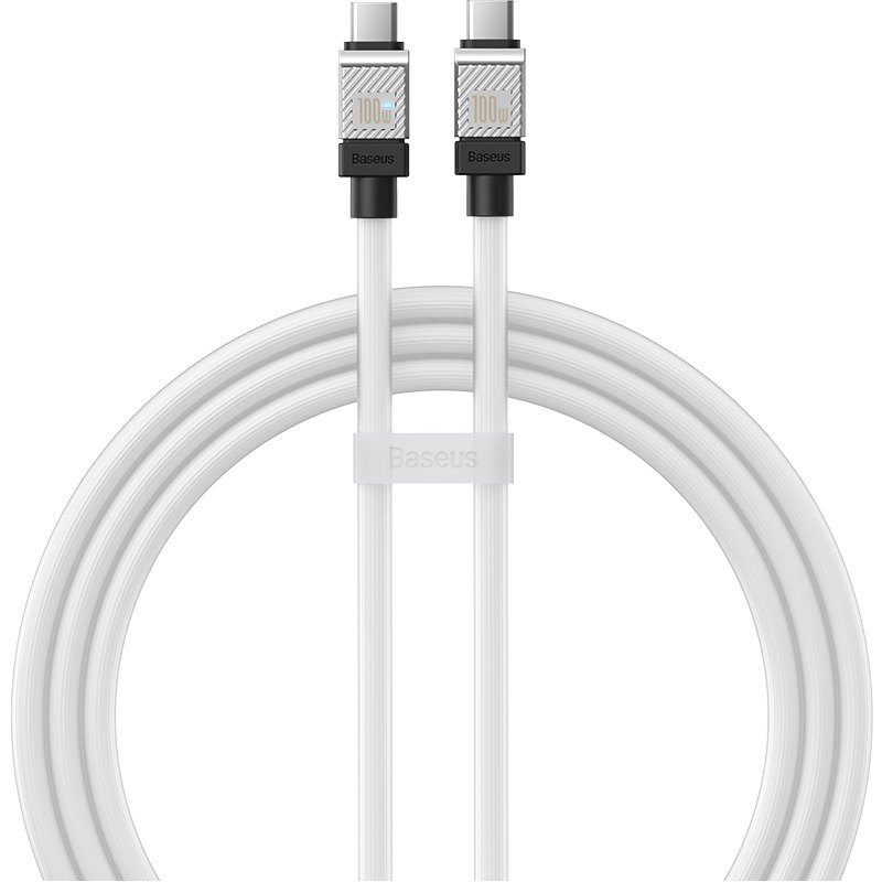 

Кабель Baseus CoolPlay Series USB Type-C - USB Type-C (1 м, белый)