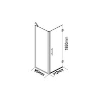 Душевой уголок MaybahGlass MGY-1303-4 (бесцветное стекло/хром глянцевый) в Борисове
