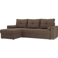 Угловой диван Mio Tesoro Верона левый (микровельвет, коричневый)