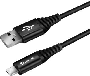 

Кабель Airline ACH-M-23 USB Type-A - microUSB (1 м, черный)