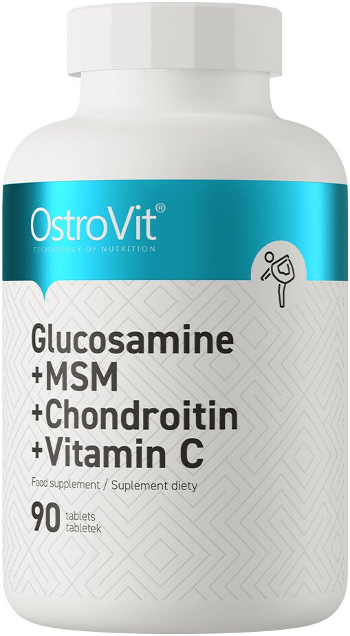 БАД OstroVit Glucosamine + MSM + Chondroitin + Vitamin C (90 таблеток)