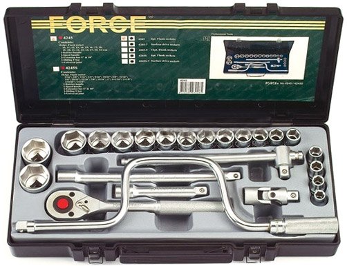 

Набор трещотка с головками Force 4245 24 предмета