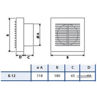 Осевой вентилятор CATA B-12