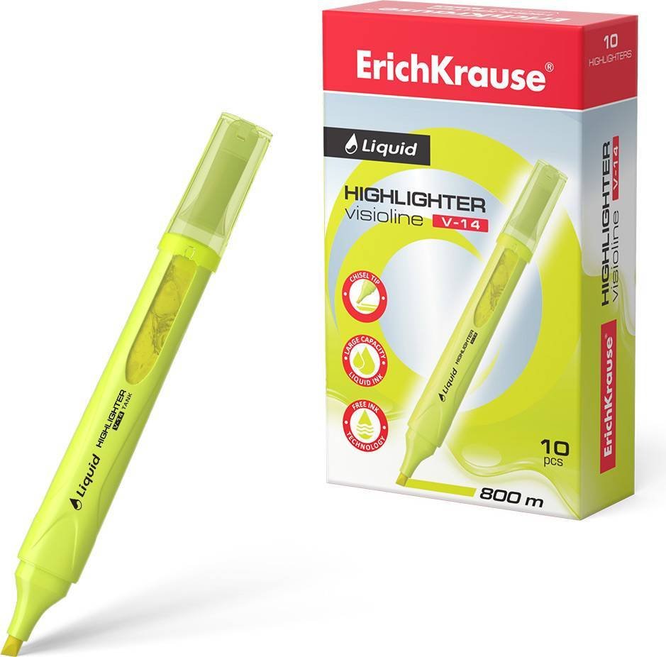 

Текстовыделитель Erich Krause Liquid Visioline V-14 Neon 56027