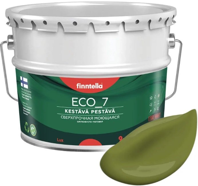 

Краска Finntella Eco 7 Ruoho F-09-2-9-FL030 9 л (травяной зеленый)