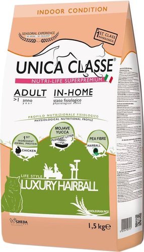 Unica Classe Indoor Condition Adult In-Home Luxury Hairball Chicken 1.5 кг