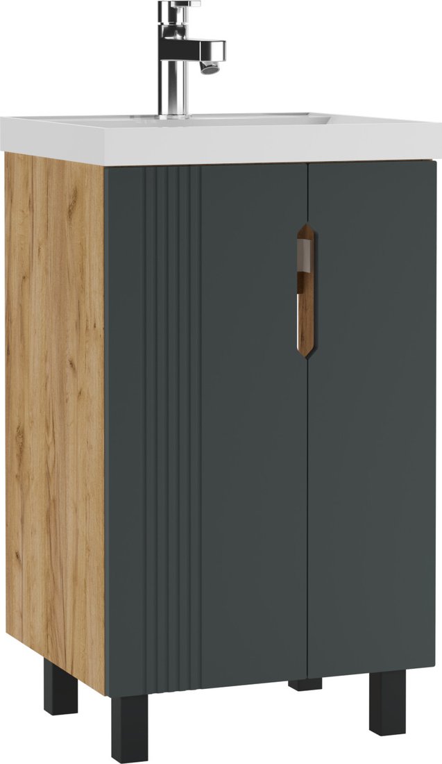 

Айсберг Тумба под умывальник Bazis 50 Марта без ящика (дуб вотан)