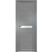 Межкомнатная дверь ProfilDoors 2.01XN R 80x200 (грувд серый, стекло Lacobel Белый лак)