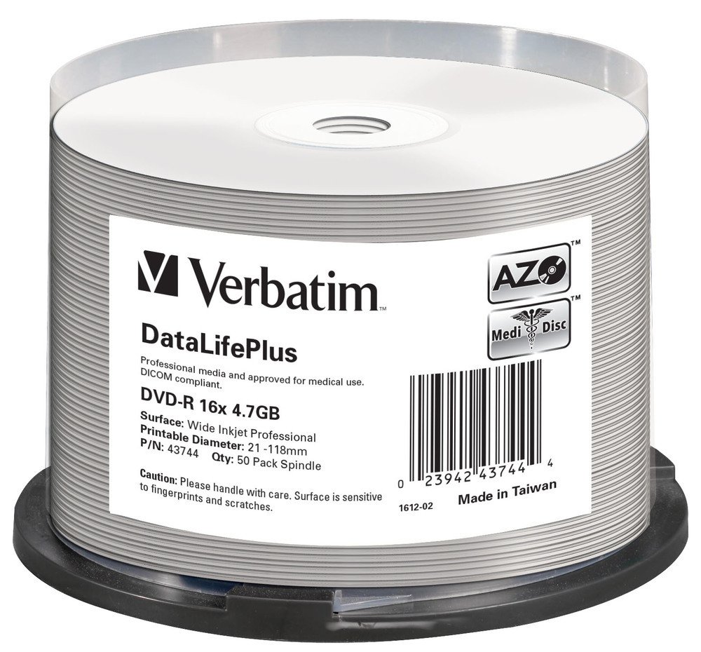 

DVD-R диск Verbatim 4.7GB 16x 43744 (50 шт.)