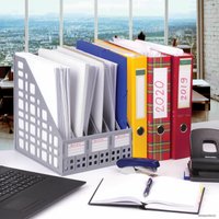 Лоток для бумаг BRAUBERG Maxi Plus 237016 (серый)