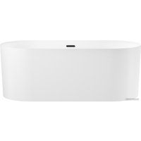 Ванна Wellsee Chalice Perfection 166x77 230601003 (отдельностоящая ванна белый глянец, экран, ножки, сифон-автомат матовый черный)